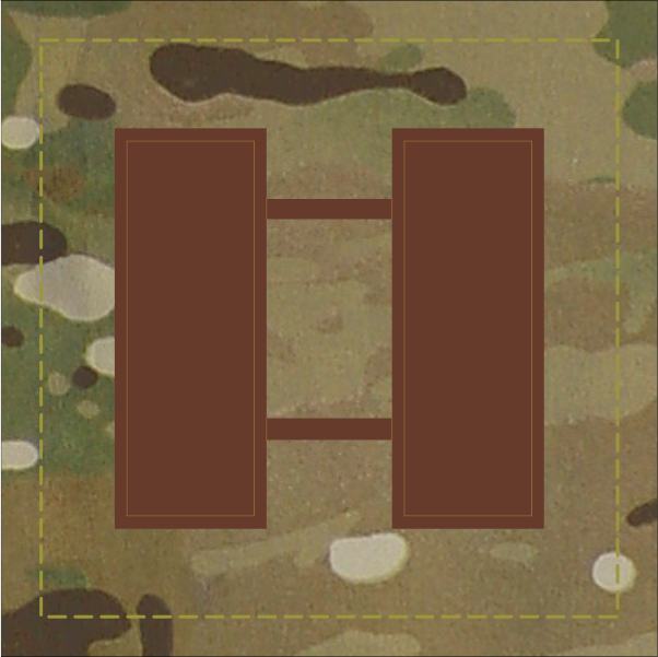 CAPT Rank Occupational Device 3 Color OCP Fabric with Spice Brown